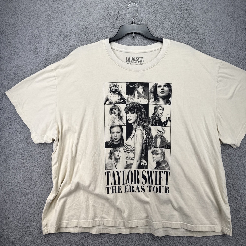 Taylor Swift The Eras Tour 3XL Official Merchandise Graphic T-Shirt Beige